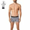 Angebote ✨ BOSS Trunks 2er Pack 50464433/120 Baumwoll-Stretch, Schwarz-weiß gemustert, Weiß-schwarz 😍
