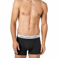 Schlussverkauf 🔥 Polo Ralph Lauren Trunks 3er Pack 714830299/025 Baumwoll-Stretch, Grau-blau meliert, Blau-graphit-denim 🎁 -Wäsche Verkaufsladen 382868 norm3
