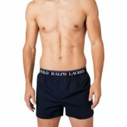 Budget 👍 Polo Ralph Lauren Boxer 3er Pack 714866472/002 Boxershorts, Baumwoll-Stretch, Navy-hellblau gemustert, Blau 💯 -Wäsche Verkaufsladen 382873 norm2