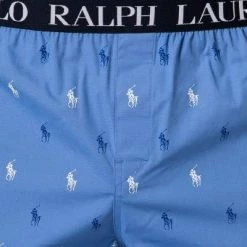 Budget 👍 Polo Ralph Lauren Boxer 3er Pack 714866472/002 Boxershorts, Baumwoll-Stretch, Navy-hellblau gemustert, Blau 💯 -Wäsche Verkaufsladen 382873 norm3