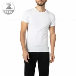 Neu 👏 Polo Ralph Lauren T-Shirt 2er Pack 714835960/002 T-Shirts, Baumwoll-Stretch, Weiß 🤩