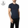 Brandneu 😀 Polo Ralph Lauren T-Shirt 2er Pack 714835960/004 T-Shirts, Baumwoll-Stretch, Navy 😉