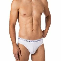 Angebote 🛒 Polo Ralph Lauren Briefs 3er Pack 714835884/003 Slips, Baumwoll-Stretch, Schwarz-weiß-grau, Weiß-schwarz-grau 🔔 -Wäsche Verkaufsladen 382894 norm2