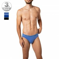 Auslauf 🔥 Polo Ralph Lauren Briefs 3er Pack 714835884/004 Slips, Baumwoll-Stretch, Blau, Navy-saphir-blau 😀