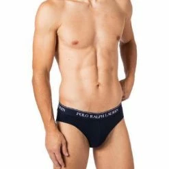 Auslauf 🔥 Polo Ralph Lauren Briefs 3er Pack 714835884/004 Slips, Baumwoll-Stretch, Blau, Navy-saphir-blau 😀 -Wäsche Verkaufsladen 382895 norm3