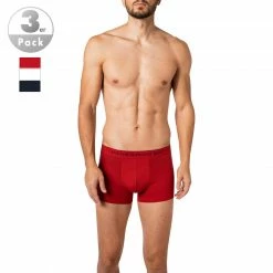 Auslauf 🧨 Polo Ralph Lauren Trunks 3er Pack 714835885/008 Baumwoll-Stretch, Navy-rot-weiß, Rot-weiß-navy ❤️