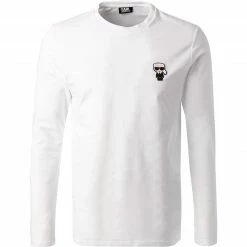 Großhandel 💯 KARL LAGERFELD Longsleeve 755028/0/512221/10 Baumwolle, Weiß ❤️