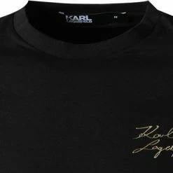 Auslauf 😍 KARL LAGERFELD Longsleeve 755403/0/521224/160 Baumwolle, Schwarz-gold, Gold 🎁 -Wäsche Verkaufsladen 382986 norm2