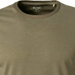 Angebote 🌟 OLYMP Casual Modern Fit T-Shirt 5600/14/47 Longsleeve, Baumwolle, Olivgrün, Oliv ✔️ -Wäsche Verkaufsladen 383138 norm2