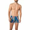 Schlussverkauf 😍 bruno banani Shorts Essential 2201-2372/4409 Trunk, Mikrofaser-Stretch, Multicolor gemustert, Blau-grün-lachs 🤩