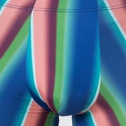 Schlussverkauf 😍 bruno banani Shorts Essential 2201-2372/4409 Trunk, Mikrofaser-Stretch, Multicolor gemustert, Blau-grün-lachs 🤩 -Wäsche Verkaufsladen 383388 norm2