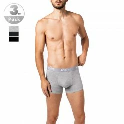Coupon ❤️ JOOP! Boxer 3er Pack 30030784/960 Trunks, Baumwoll-Stretch, Grau-schwarz-navy, Blau-grau-schwarz 👏