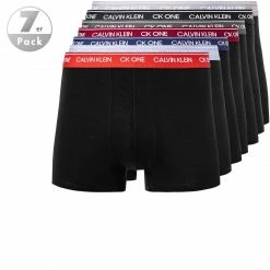 Am billigsten 😍 Calvin Klein Underwear Trunk 7er Pack NB2860A/W03 Trunks, Baumwoll-Stretch, Schwarz, Multicolor ⭐