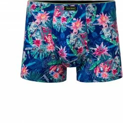 Budget 🥰 bruno banani Shorts Aghnya 2201-2371/4408 Trunk, Mikrofaser-Stretch, Blau gemustert, Blau 🌟