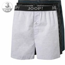 Billig 🔥 JOOP! Boxer Shorts 3er Pack 30029932/964 Boxershorts, Baumwolle, Schwarz-grau-blau, Schwaarz-grau-blau ✨