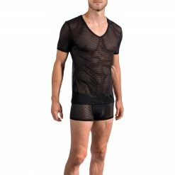 Besorgen 🛒 Olaf Benz RED2161 V-Neck 108965/8000 T-Shirt, Viskose-Stretch, Schwarz 👍