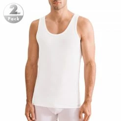 Aktion ⭐ Seidensticker A-Shirt 2er Pack 12.200015/0001 Tanktops, Baumwoll-Bambus-Stretch, Weiß ❤️