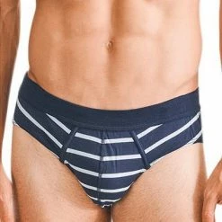 Angebote 🎉 Seidensticker Brief 3er Pack 12.200017/0019 Slips, Baumwoll-Stretch, Navy-hellblau gestreift, Navy 🔔 -Wäsche Verkaufsladen 383888 norm4