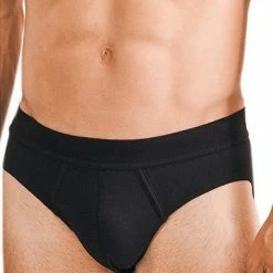 Neu 👍 Seidensticker Brief 3er Pack 12.200017/0039 Slips, Baumwoll-Stretch, Schwarz-grau gestreift, Schwarz 🔔 -Wäsche Verkaufsladen 383889 norm3