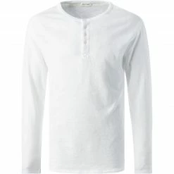 Coupon 😀 American Vintage Longsleeve MSON02CG/blanc Baumwolle, Weiß meliert 🤩