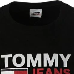 Budget 🛒 TOMMY 👖 JEANS Longsleeve DM0DM09487/BDS Bio Baumwolle, Schwarz ✔️ -Wäsche Verkaufsladen 384124 norm2