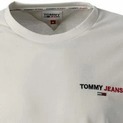Besorgen 🥰 TOMMY 👖 JEANS Longsleeve DM0DM12279/YBI Baumwolle, Ecru 💯 -Wäsche Verkaufsladen 384125 norm2