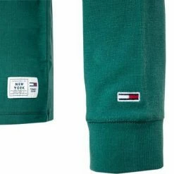 Neu ⌛ TOMMY 👖 JEANS Longsleeve DM0DM12247/L6N Bio Baumwolle, Tannengrün 🔔 -Wäsche Verkaufsladen 384364 norm3