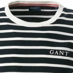 Brandneu ⌛ Gant Longsleeve 2004035/433 Baumwolle, Nachtblau-weiß gestreift, Nachtblau-weiß 🔔 -Wäsche Verkaufsladen 384475 norm2
