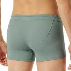 Großhandel 🤩 Schiesser Revival Karl-Heinz Shorts 172125/798 Trunk, Bio Baumwolle, Teegrün 🌟 -Wäsche Verkaufsladen 384733 norm2