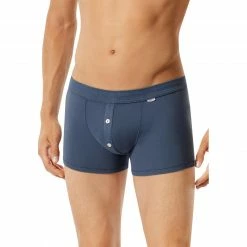 Auslauf 🧨 Schiesser Revival Karl-Heinz Shorts 172125/800 Trunk, Bio Baumwolle, Blau 👍