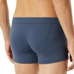 Auslauf 🧨 Schiesser Revival Karl-Heinz Shorts 172125/800 Trunk, Bio Baumwolle, Blau 👍 -Wäsche Verkaufsladen 384734 norm2