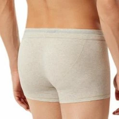 Coupon 👏 Schiesser Revival Karl-Heinz Shorts 175885/401 Trunk, Bio Baumwolle, Hellgrau meliert , Hellgrau ✨ -Wäsche Verkaufsladen 384737 norm2