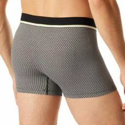Brandneu 👍 Schiesser Shorts 3er Pack 176899/910 Trunks, Baumwoll-Stretch, Schwarz-dunkelblau gemustert, Schwarz-dunkelblau-schwarz ✔️ -Wäsche Verkaufsladen 384824 norm2