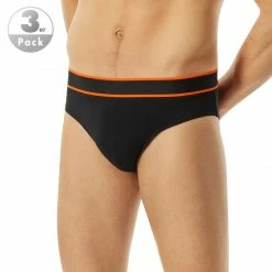 Schlussverkauf 💯 Schiesser Rio-Slip 3er Pack 176901/901 Slips, Baumwolle, Blau-weiß-orange 🌟