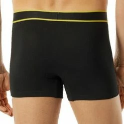 Bester Verkauf 🥰 Schiesser Shorts 3er Pack 176902/908 Trunks, Baumwoll-Stretch, Schwarz-blau-gelb 🤩 -Wäsche Verkaufsladen 384832 norm2